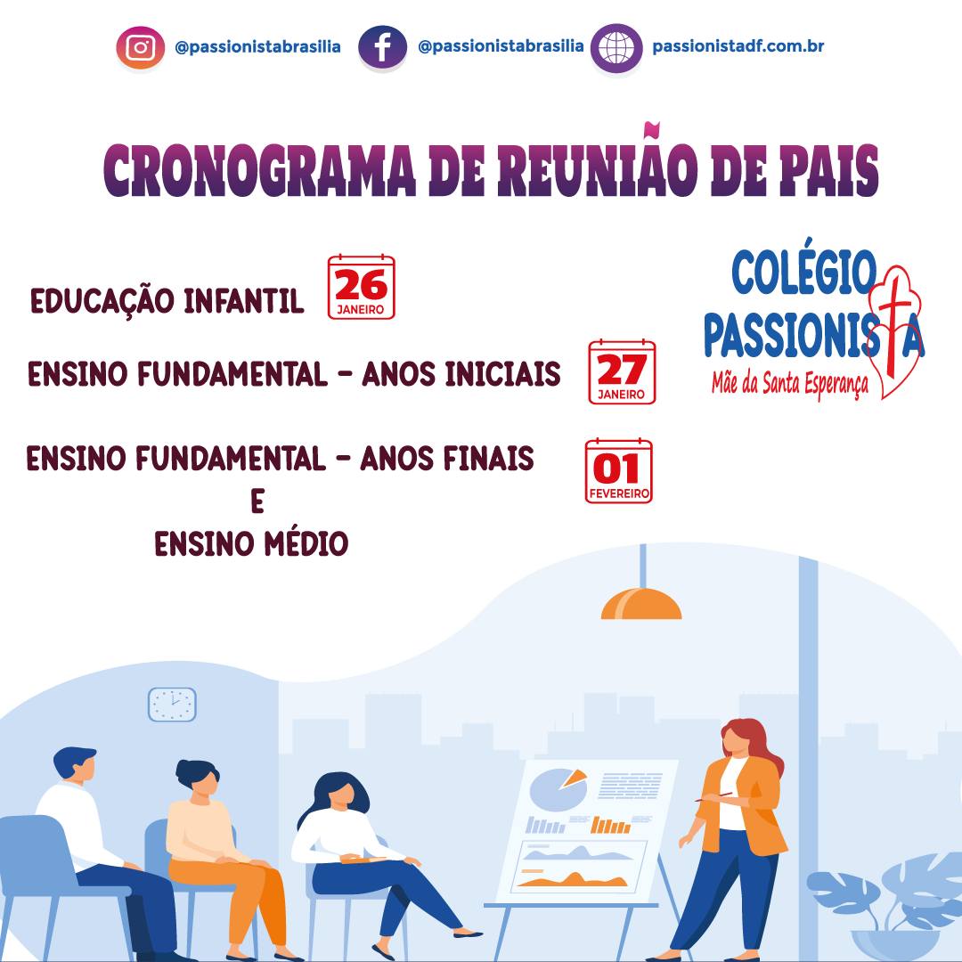 Cronograma de Reuni�o de Pais M�e da Santa Esperan�a