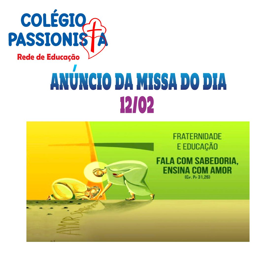 An�ncio da Missa do Dia 12/02 M�e da Santa Esperan�a