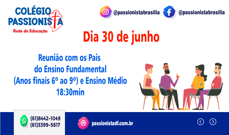 Reuni�o de Pais Fundamental II e M�dio M�e da Santa Esperan�a