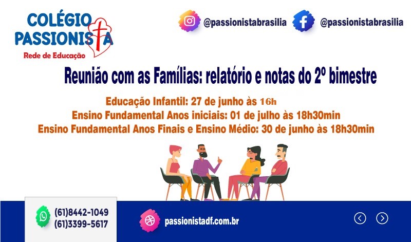 Reuni�o com as fam�lias: relat�rio e notas do 2� bimestre M�e da Santa Esperan�a