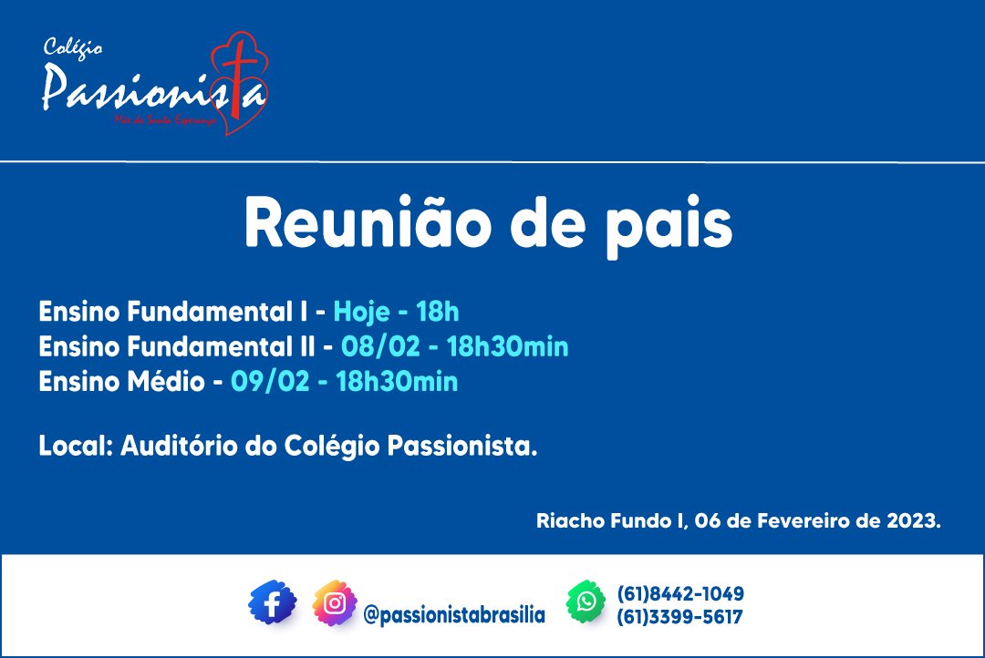 Reuni�o de Pais M�e da Santa Esperan�a