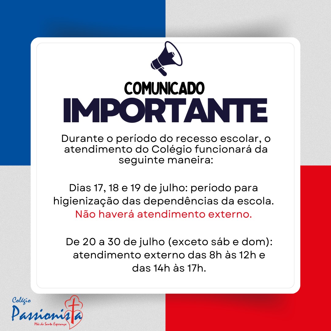 Comunicado importante! M�e da Santa Esperan�a