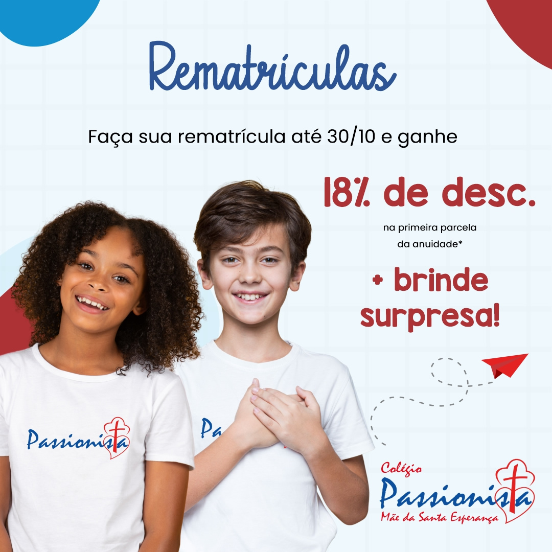 Rematr�culas Abertas 2024 M�e da Santa Esperan�a